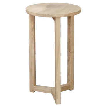 Lyon Occasional Round Lamp Table. 100% Solid Oak
