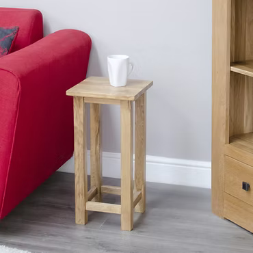 Lyon Occasional Square Lamp Table. 100% Solid Oak
