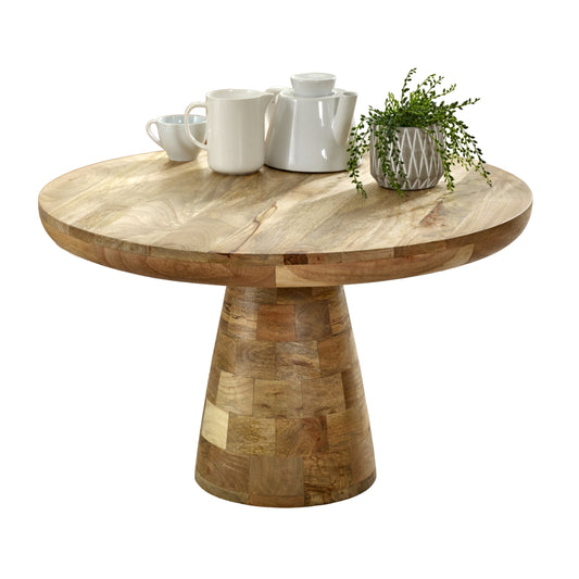 Surrey Solid Wood Coffee Table Mushroom Style 100% Eco Sourced Solid Mango Wood