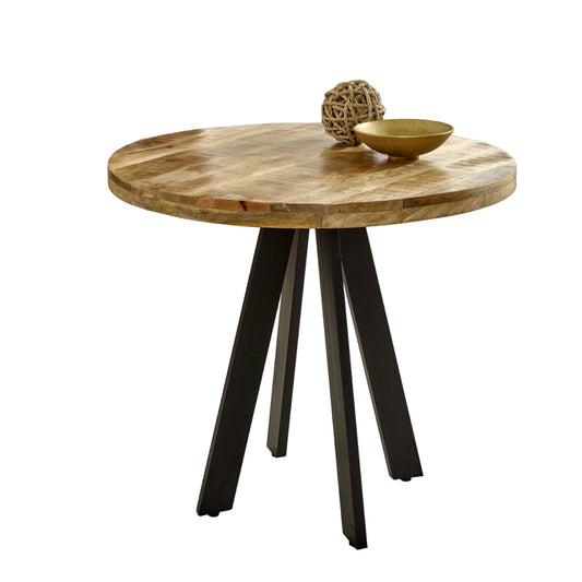 Surrey Round Dining Table 4 Seater 100% Eco Sourced Natural Mango Wood and Metal