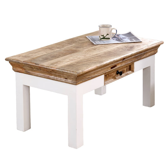 Alfie Coffee Table With Drawer Solid Mango Wood