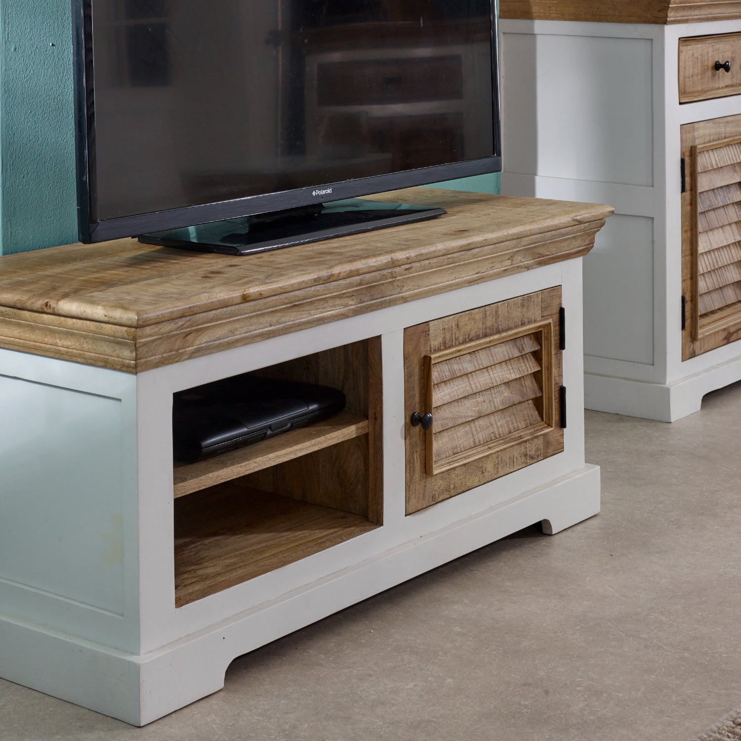 Alfie Wood Tv Cabinet/Bench/Shoe Rack Up to 43" 100% Eco Sourced Wood