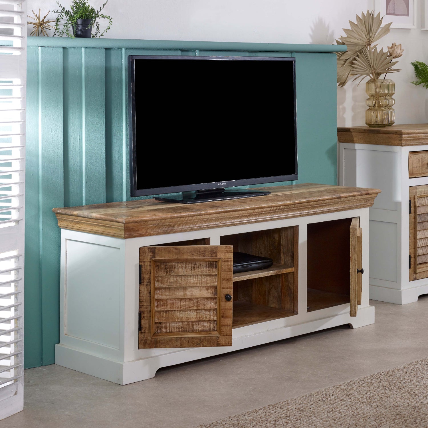 Alfie Tv Cabinet Up to 57" Solid Mango Wood