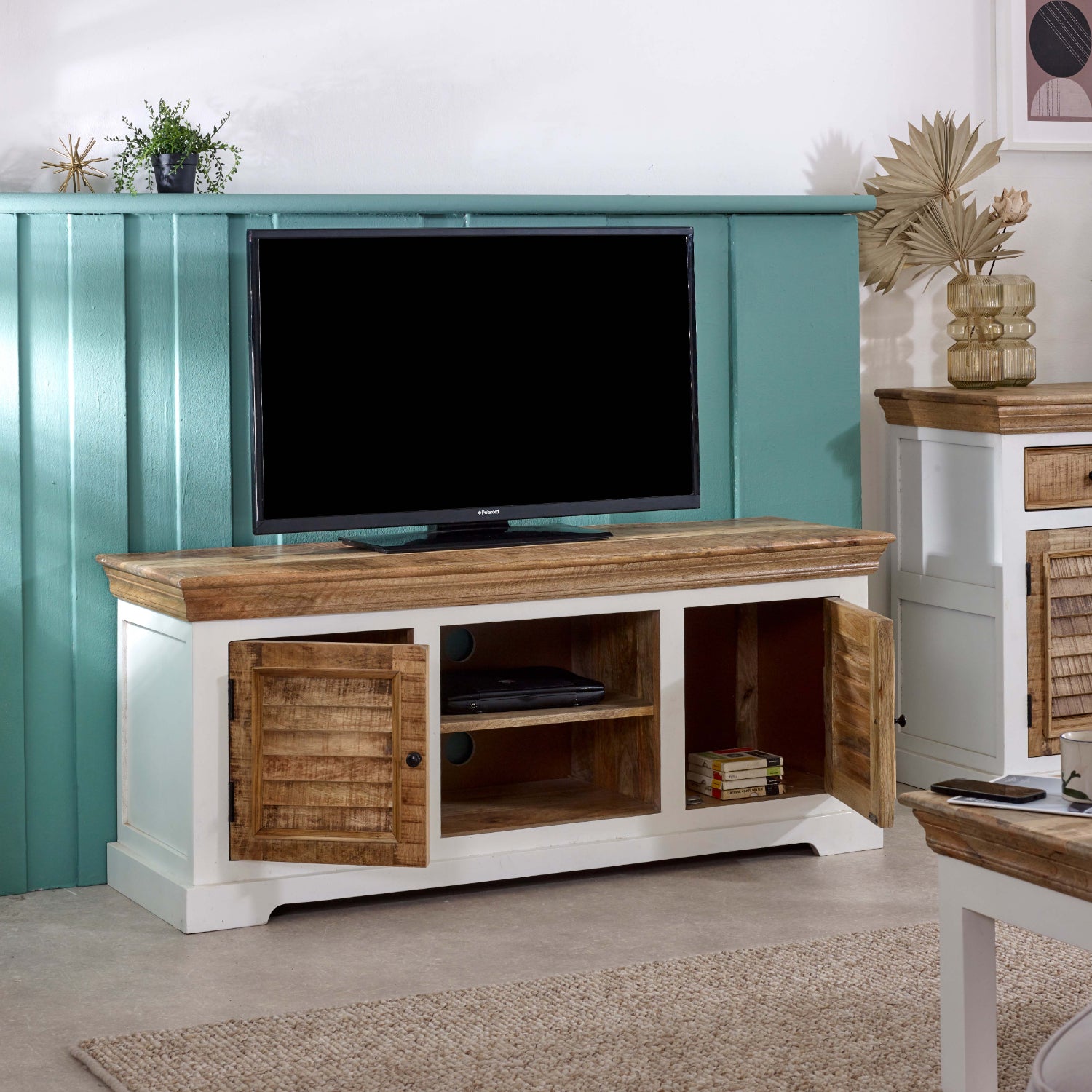 Alfie Tv Cabinet Up to 57" Solid Mango Wood