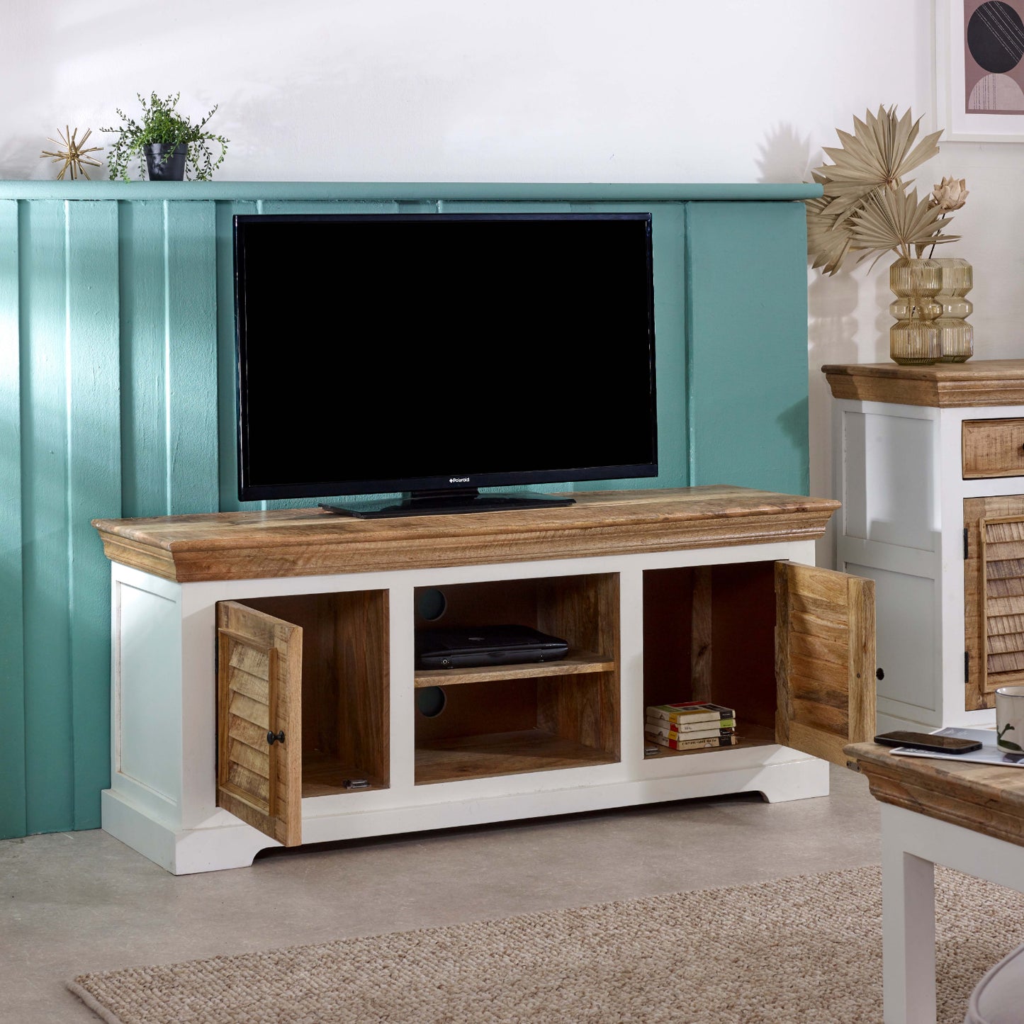 Alfie Tv Cabinet Up to 57" Solid Mango Wood