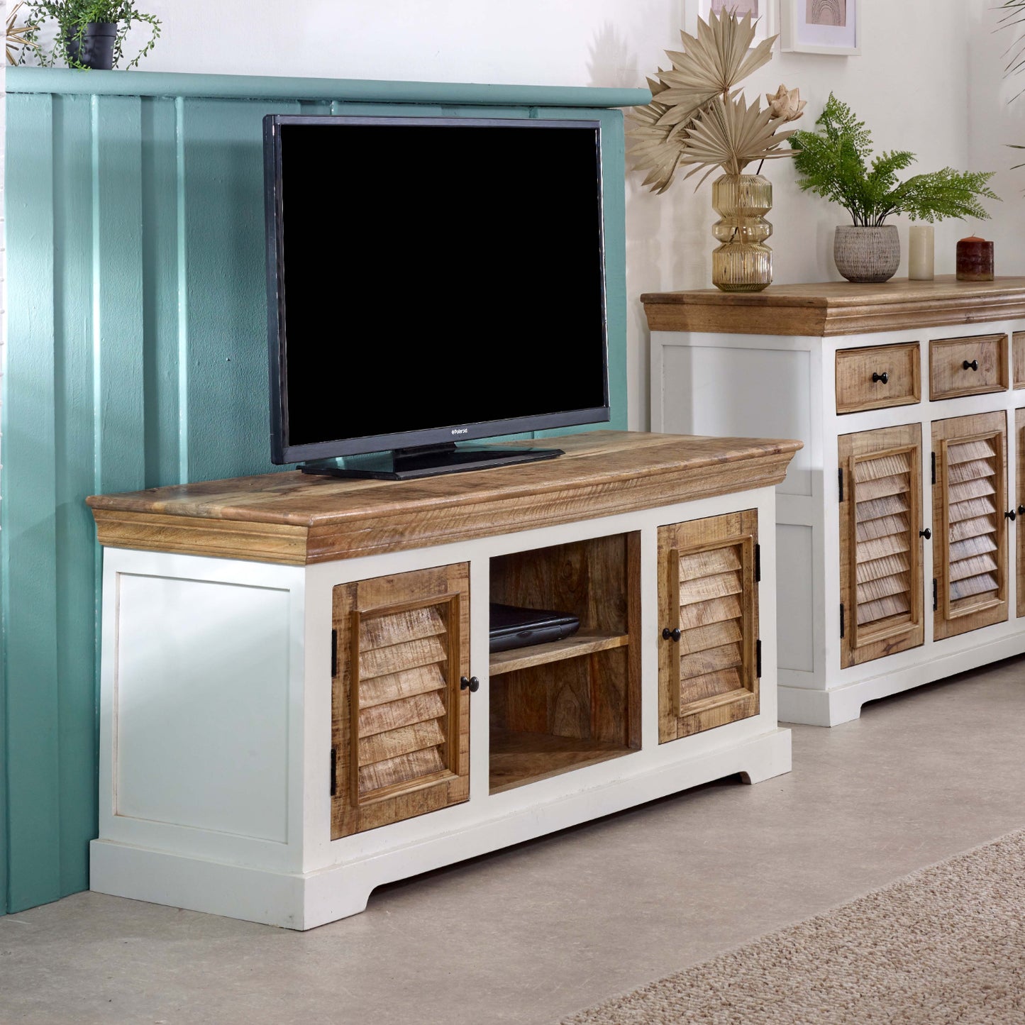 Alfie Tv Cabinet Up to 57" Solid Mango Wood