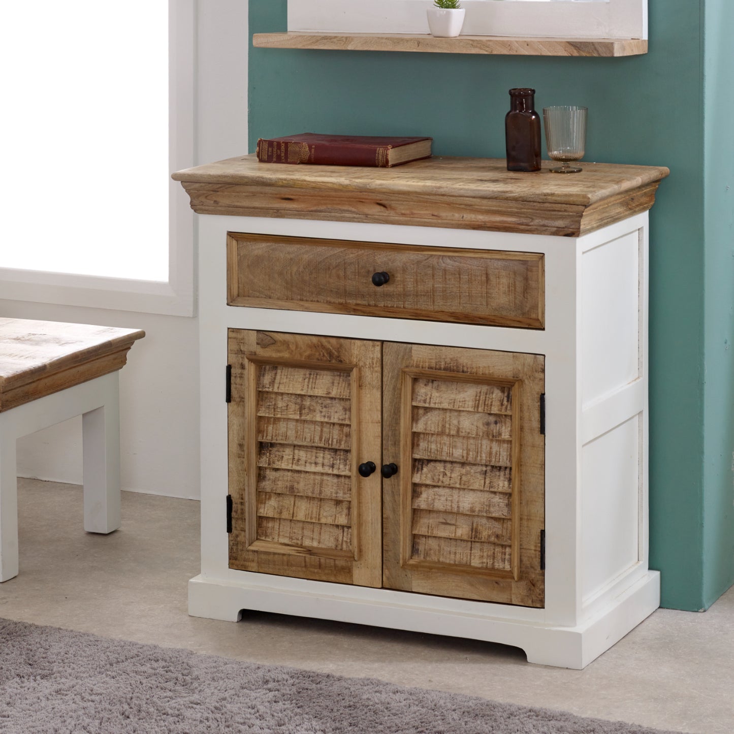 Alfie Wood Sideboard - 1 Drawer & 2 Doors 100% Eco Sourced Mango Wood