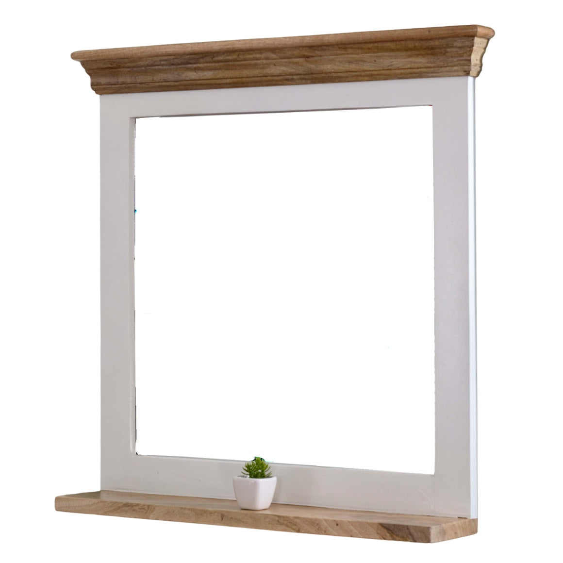 Alfie Mirror Frame With Shelf Solid Mango Wood