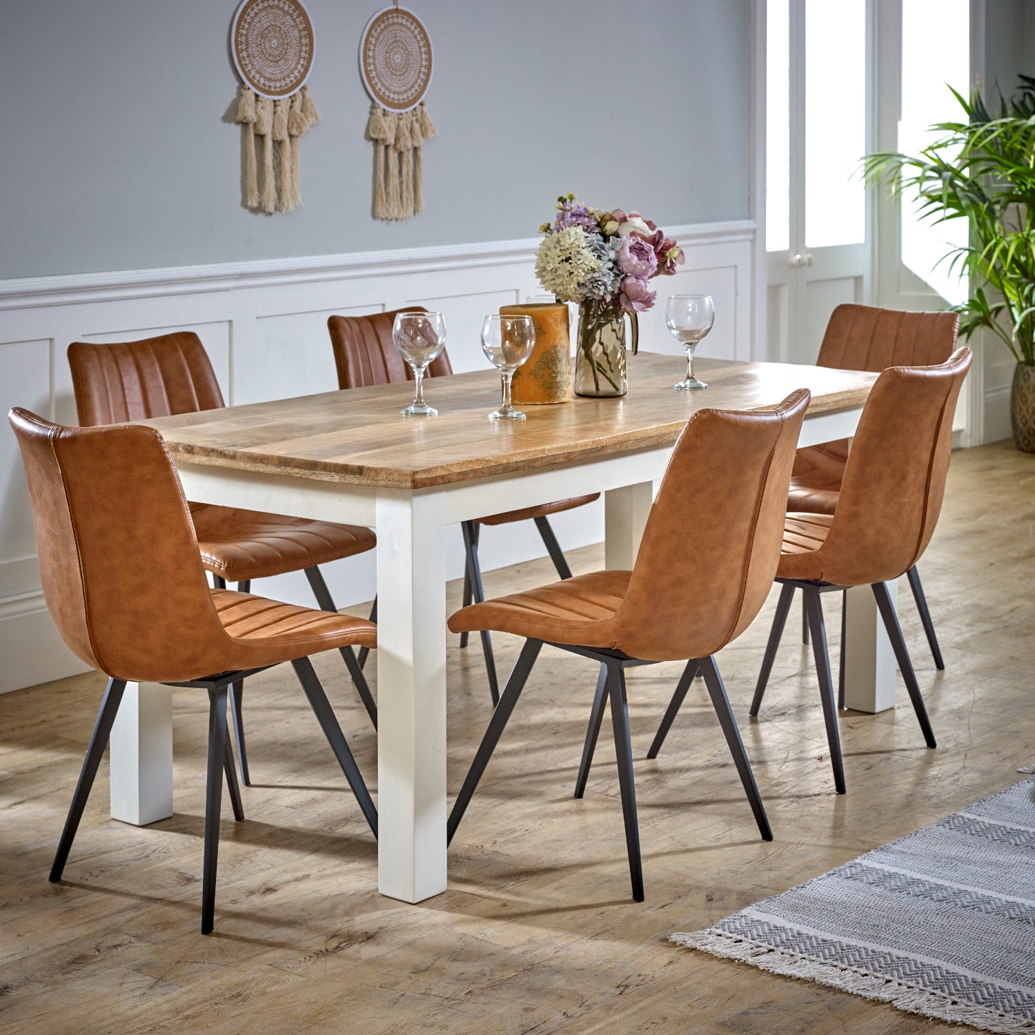 Alfie Dining Table 170cm Solid Mango Wood