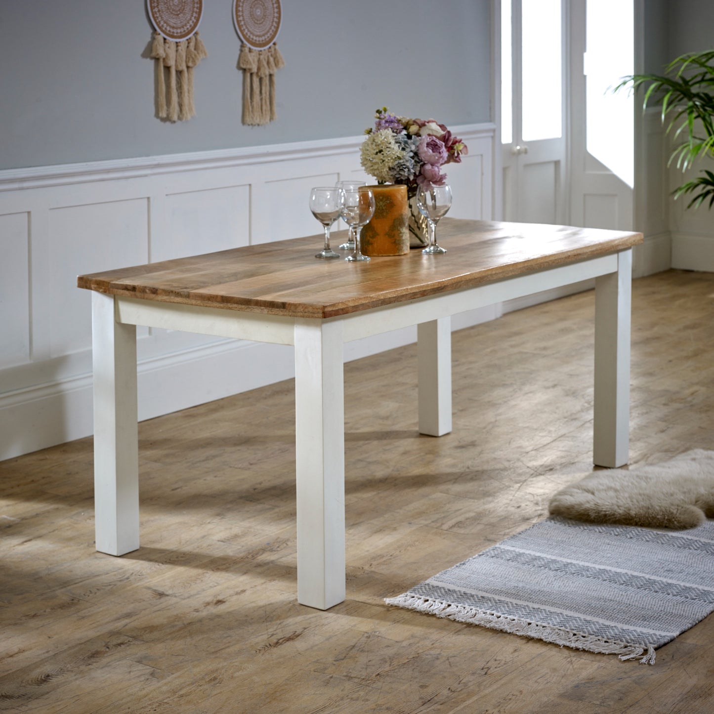 Alfie Dining Table 170cm Solid Mango Wood