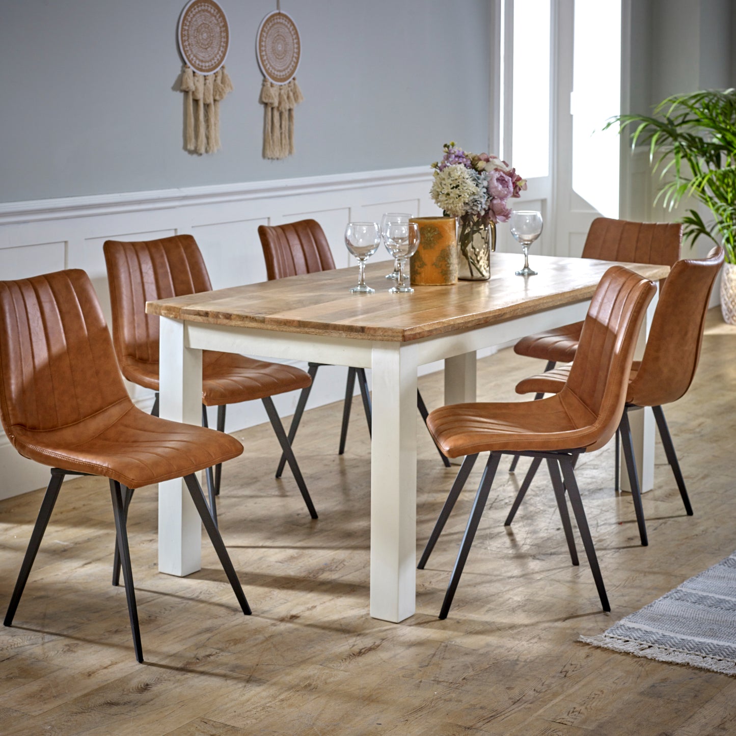 Alfie Dining Table 170cm Solid Mango Wood