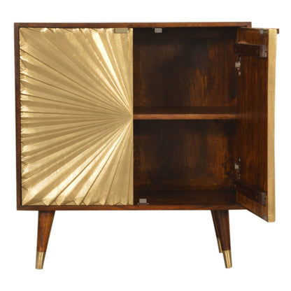 Manila Gold Cabinet 100% Solid Mango Wood in Chestnut Finish