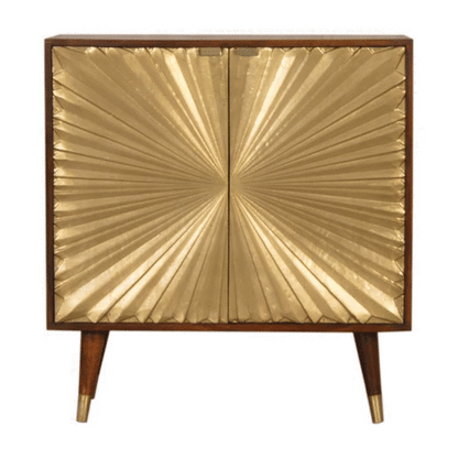 Manila Gold Cabinet 100% Solid Mango Wood in Chestnut Finish