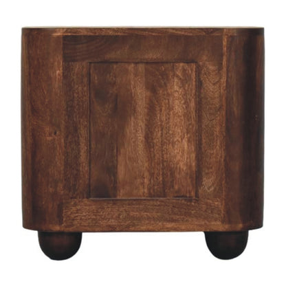 Marlowe Fluted Nightstand. 100% Solid Mango Wood