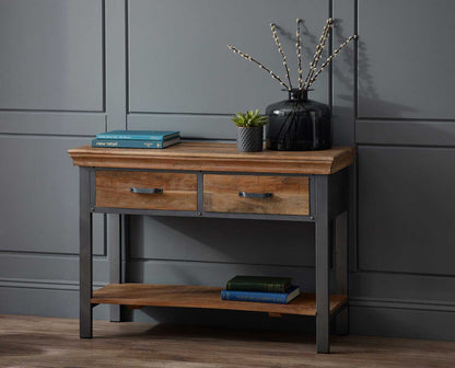 Metropolis Industrial  Console , solid wood and metal style