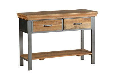 Metropolis Industrial  Console , solid wood and metal style