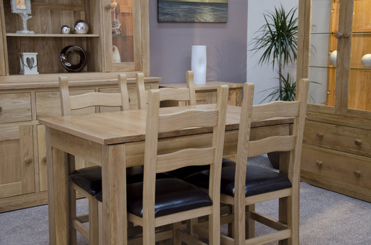 Milano Small Extending Table. 100% Solid Oak