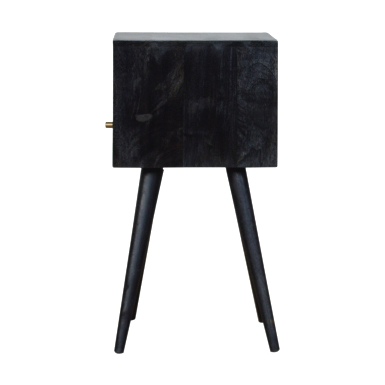 Mini Ash Black Bedside. 100% Solid Mango Wood