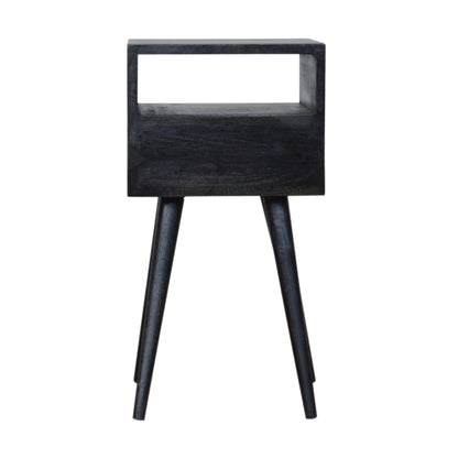 Mini Ash Black Bedside. 100% Solid Mango Wood