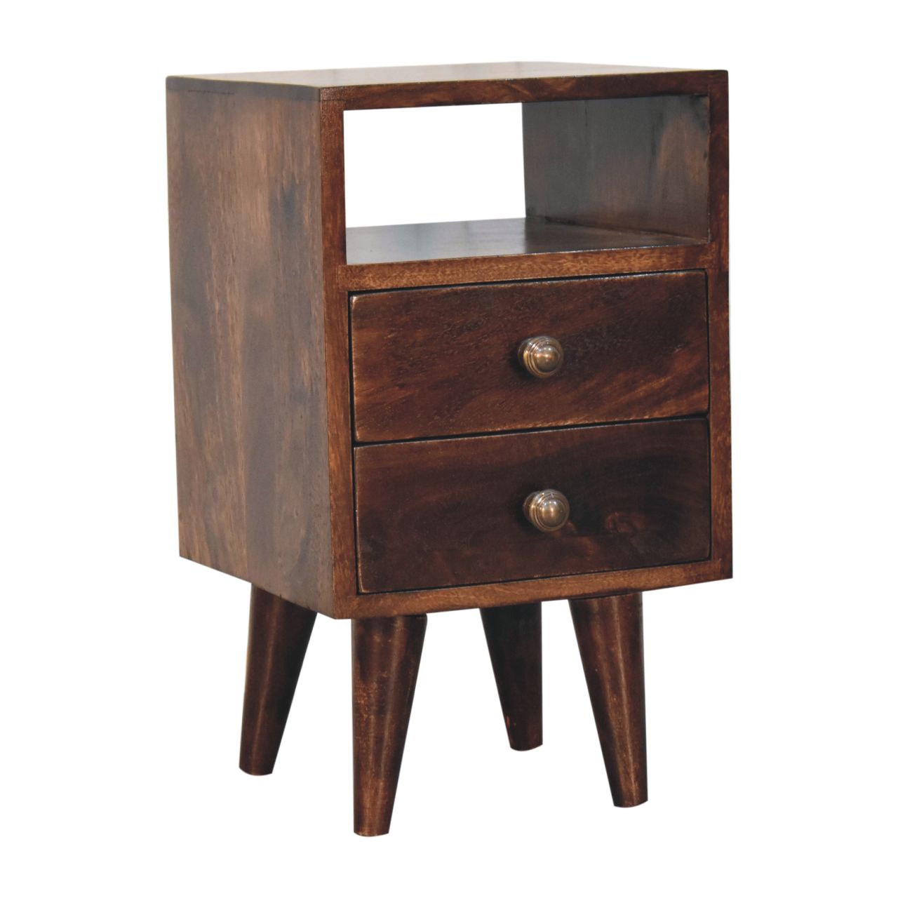 Mini California Walnut Bedside. 100% Solid Mango Wood 
