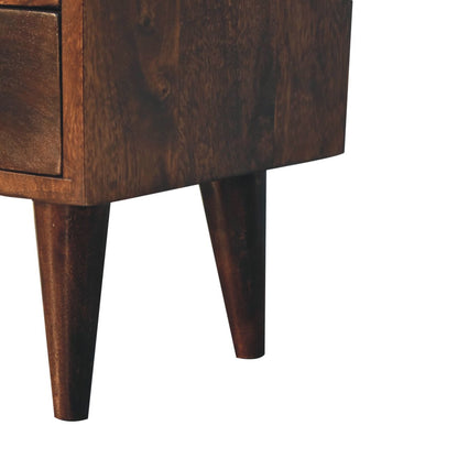 Mini California Walnut Bedside. 100% Solid Mango Wood 