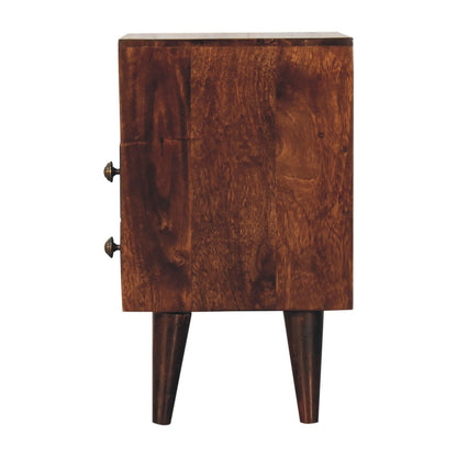 Mini California Walnut Bedside. 100% Solid Mango Wood 