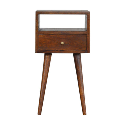 Mini Chestnut Bedside. 100% solid mango wood