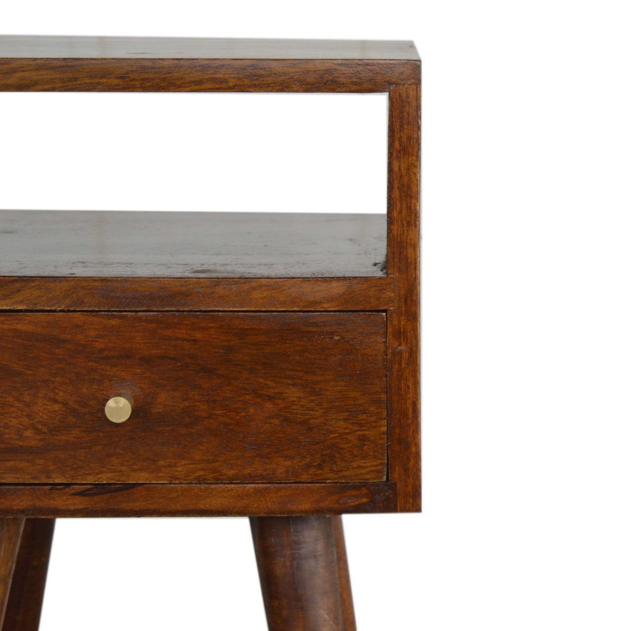 Mini Chestnut Bedside. 100% solid mango wood