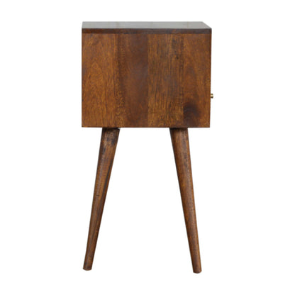 Mini Chestnut Bedside. 100% solid mango wood