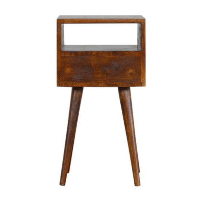 Mini Chestnut Bedside. 100% solid mango wood