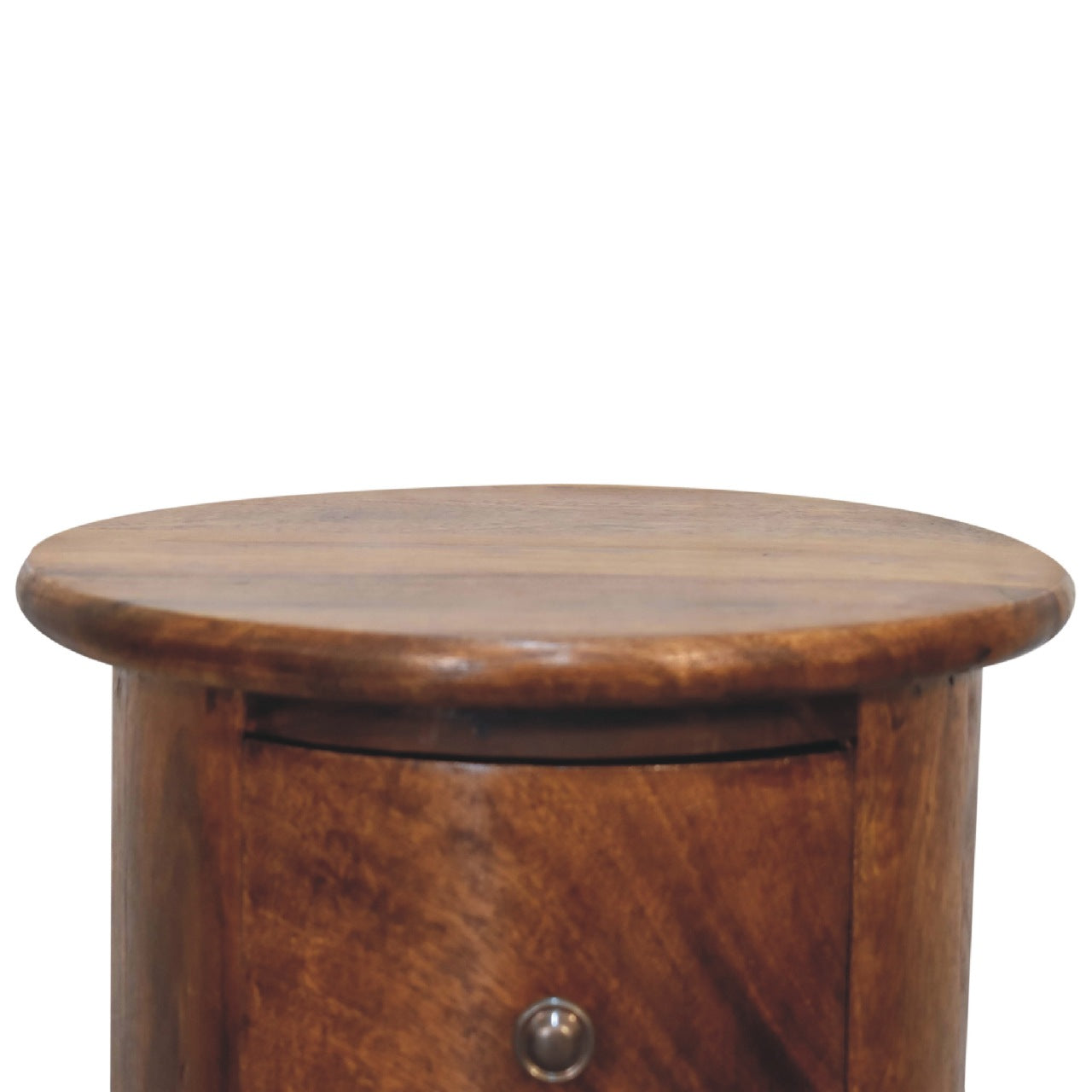 Mini Chestnut Drum Chest.100% Solid Mango Wood