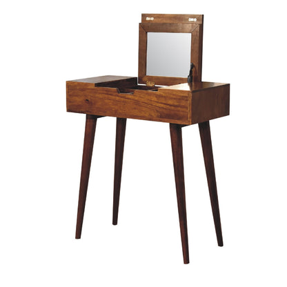 Mini Chestnut Fold Vanity. 100% Solid Mango Wood