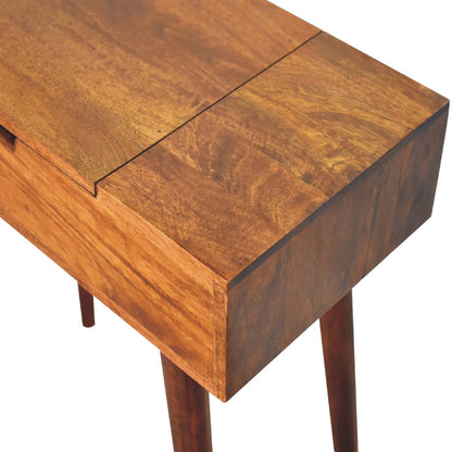 Mini Chestnut Fold Vanity. 100% Solid Mango Wood