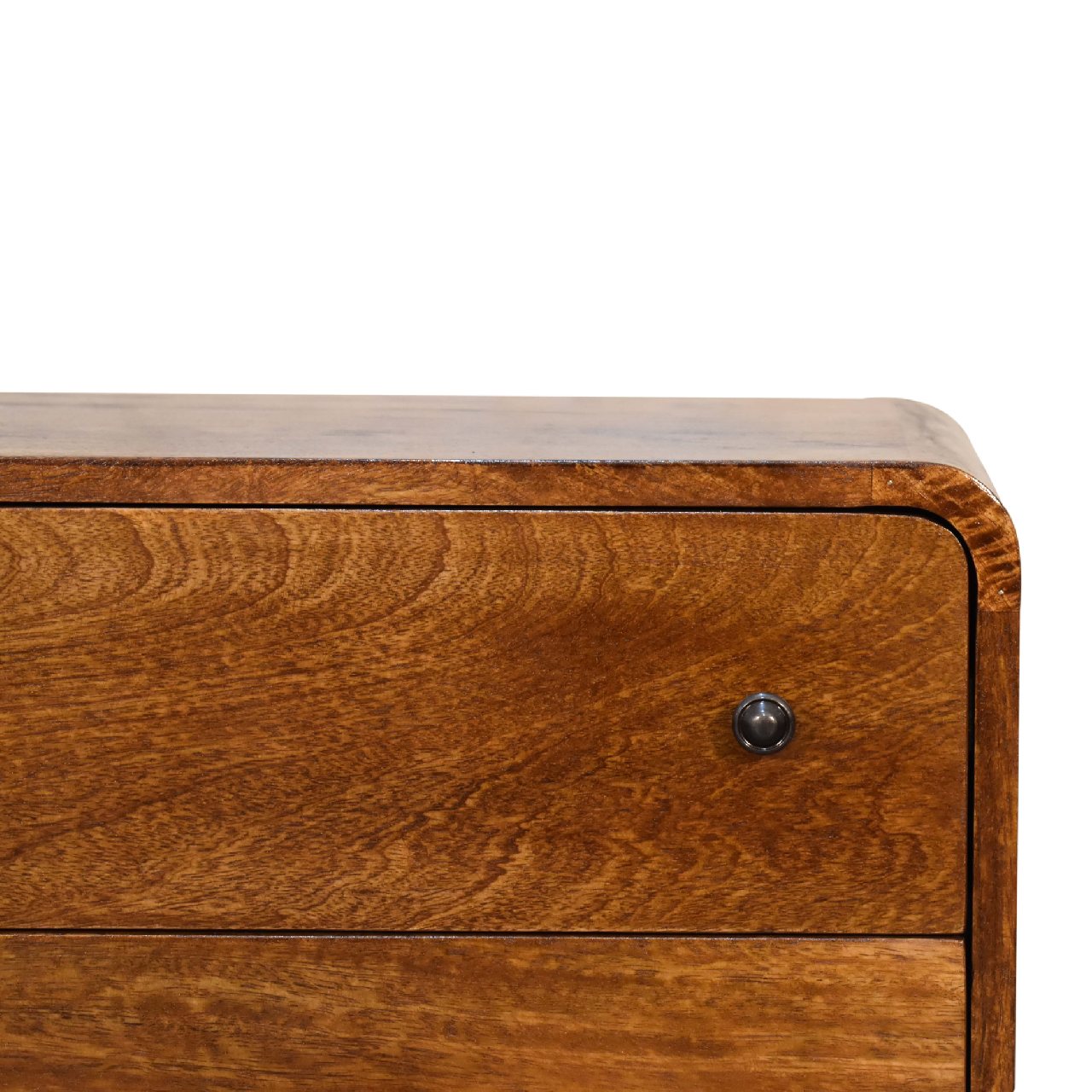 Mini Curved Chestnut Chest. 100% Solid Mango Wood