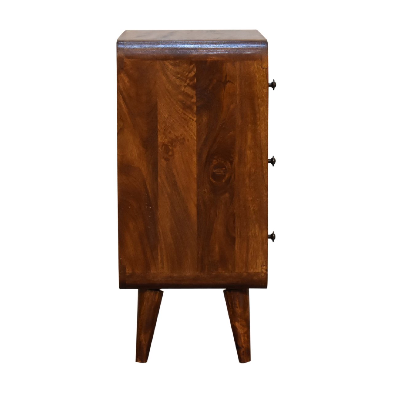 Mini Curved Chestnut Chest. 100% Solid Mango Wood
