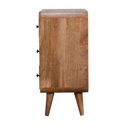 Mini Curved Oak-ish Chest, 100% Solid Mango Wood