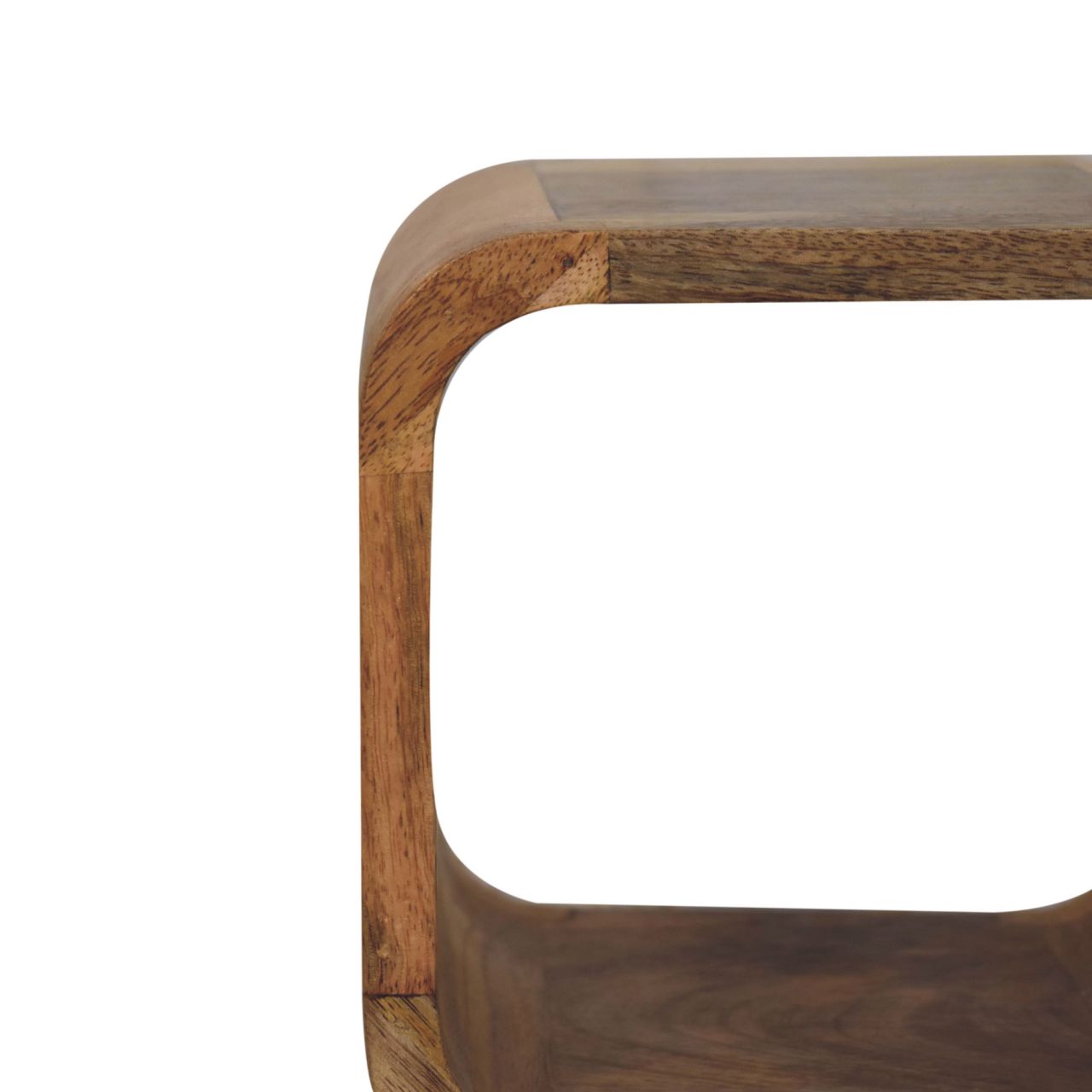 Mini Curved Oak Bedside. 100% Solid Mango Wood