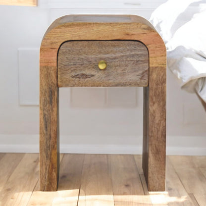 Mini Darcy Oak-ish Nightstand. 100% Solid Mango Wood