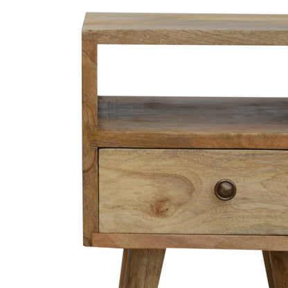 Mini Oak-ish Bedside Table 100% Solid Mango Wood