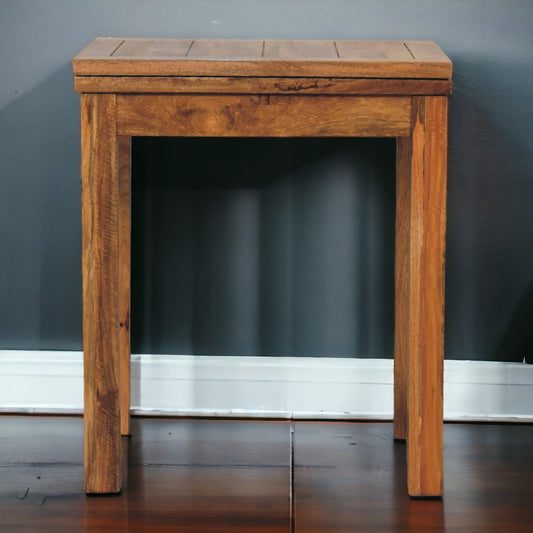 Mini Oak-ish Butterfly Dining Table. Solid Mango Wood