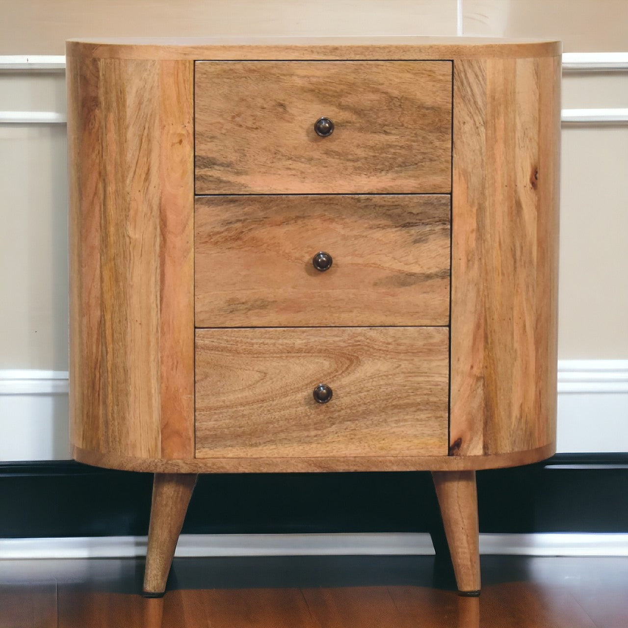 Mini Oak-ish Cabinet. 100% Solid Mango Wood