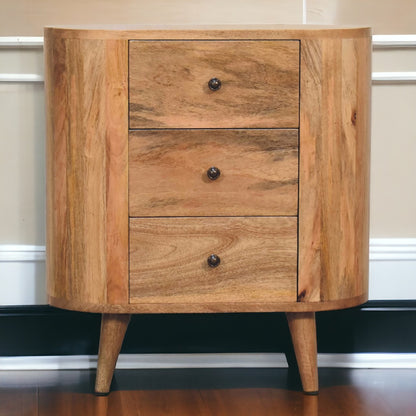 Mini Oak-ish Cabinet. 100% Solid Mango Wood