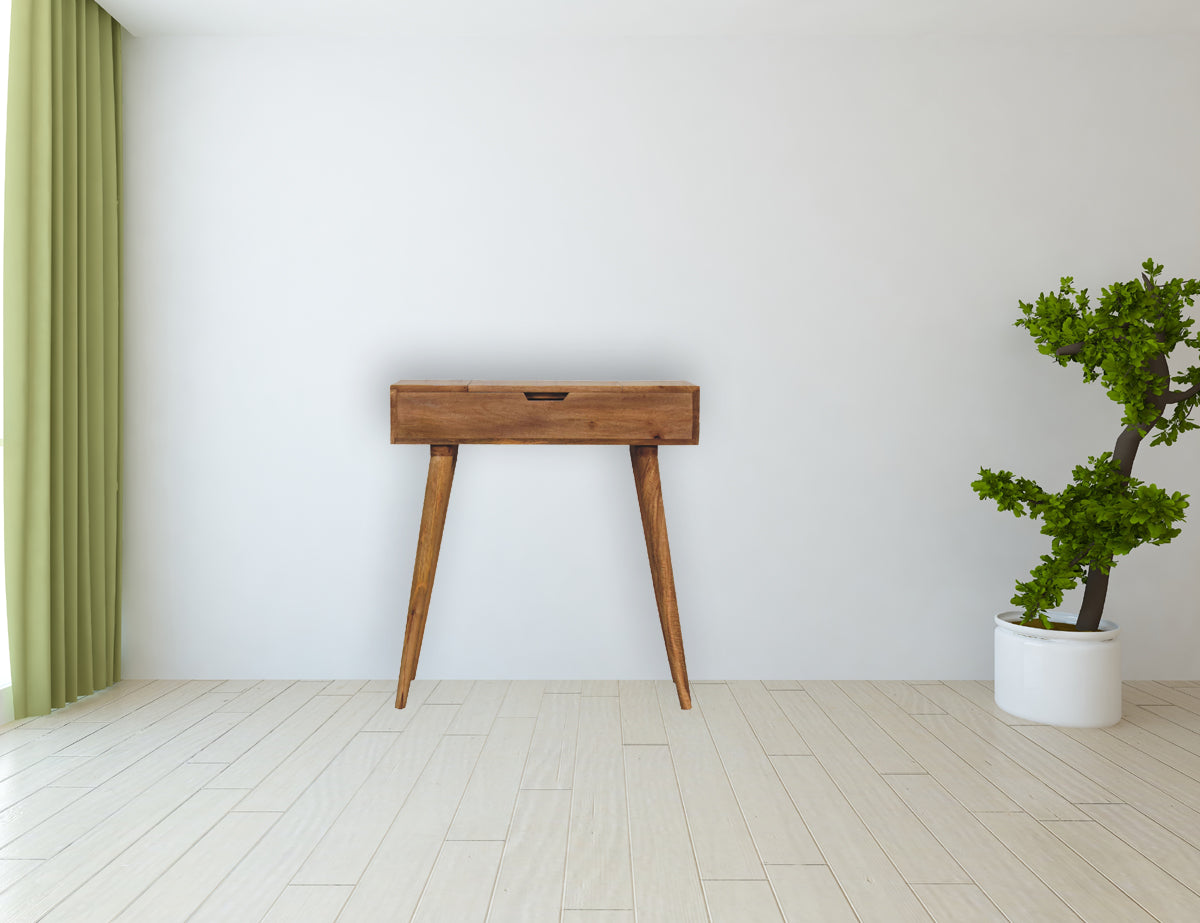 Mini Oak-ish Dressing Table. 100% Solid Mango Wood