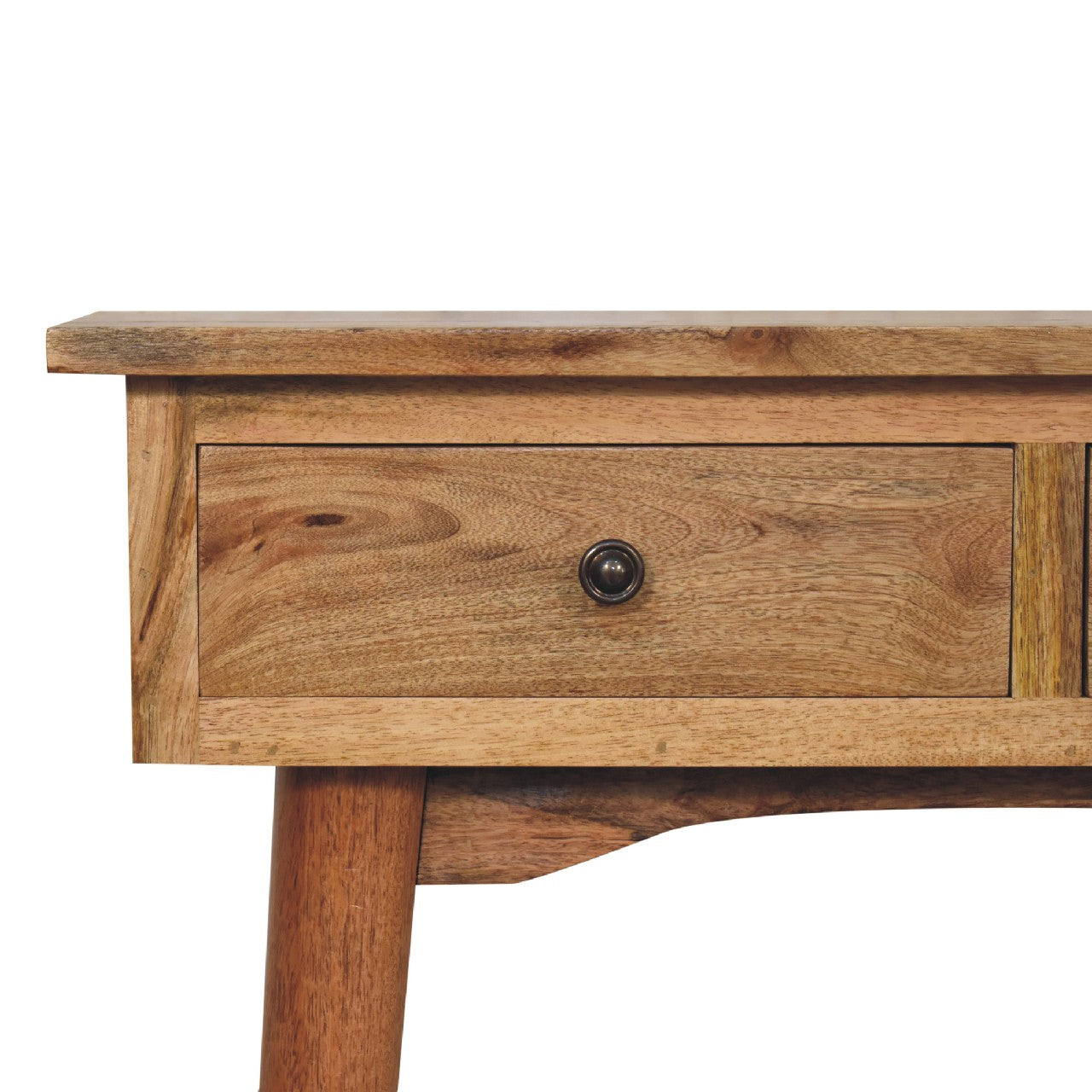 Mini Oak-ish Hallway Console Table. 100% Solid Mango Wood