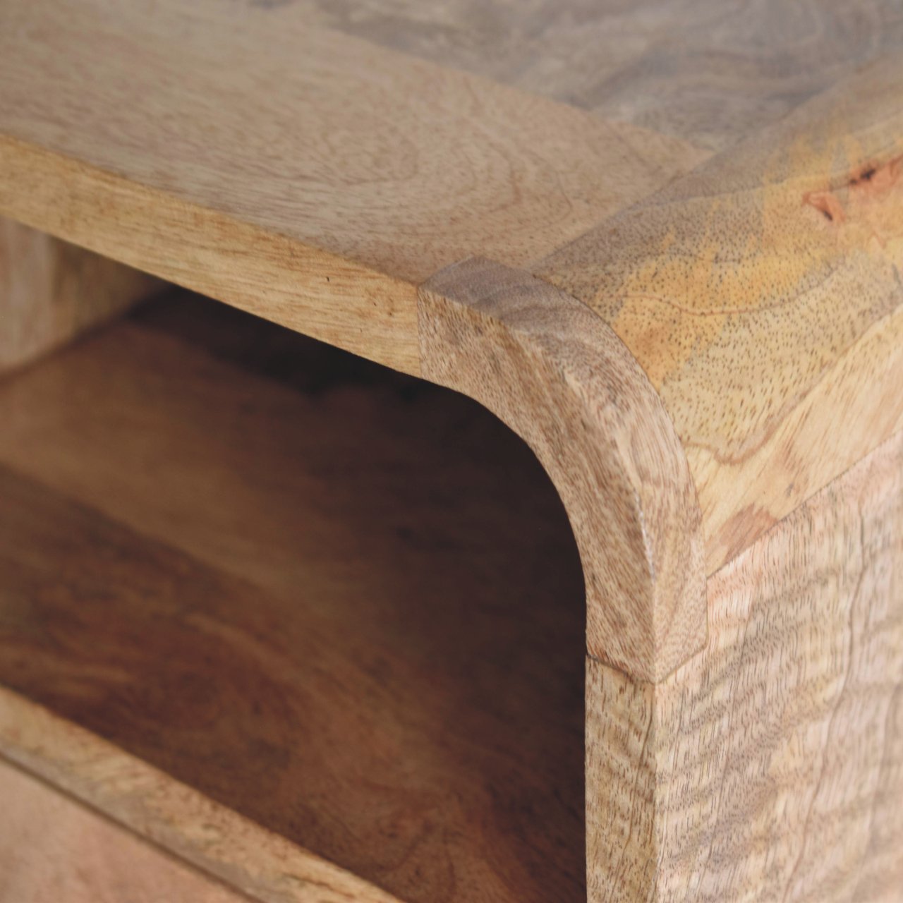 Mini Wall-Mounted Oak Bedside. 100% Solid Mango Wood