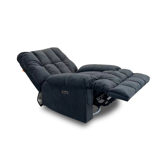 Modern Electric Recliner Armchair – Grey or Green Velvet (Swivel Function)