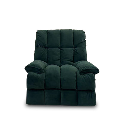 Modern Electric Recliner Armchair – Grey or Green Velvet (Swivel Function)