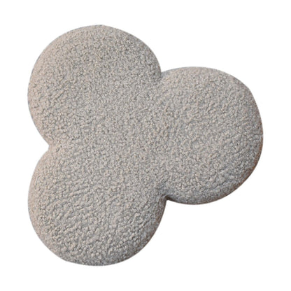 Mud Boucle Clover Footstool. 100% Solid Mango Wood