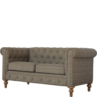 Multi Tweed Chesterfield 2 Seater Sofa