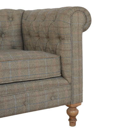 Multi Tweed Chesterfield 2 Seater Sofa